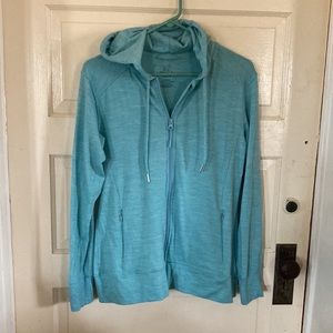 WOOLX Ryan Hoodie merino wool, aqua or turquoise color, medium